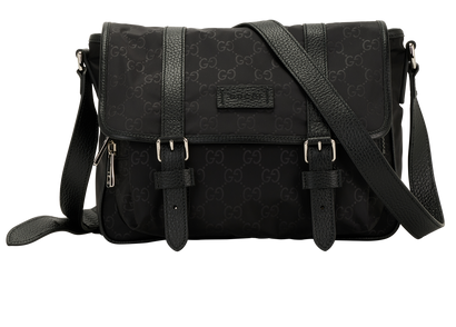 Messenger, &pound;595, Handbags, Black, Nylon, Front view